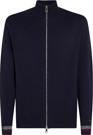 Tommy Hilfiger Desert Sky wollenmix vest met rits - Heren - Vesten - Blauw - 2XL - Wol - Truien & Vesten