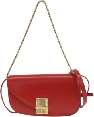 Ferragamo Pre-owned Shoulder Bags, female, Red, Size: ONE SIZE Pre-owned Leather shoulder-bags