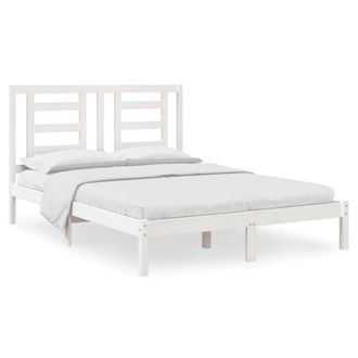 Berkfield Home Bed Frame White Solid Wood Pine 140x200 cm