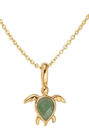Made by Mary Turtle Charm Necklace in Gold Vermeil at Nordstrom, Size 16