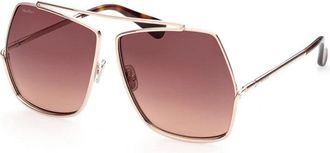 Max Mara MM0006 28F Shiny Rose Gold/Brown Gradient