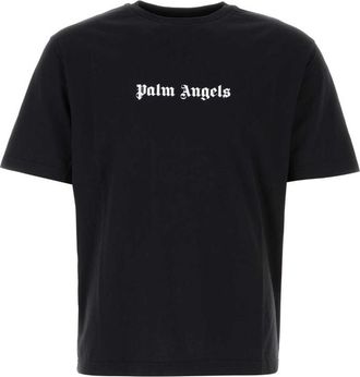 Palm Angels Black Embroidered Logo T-shirt