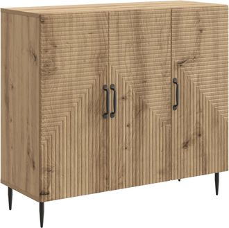 vidaXL Aparador Roble Artisan 89 X 34,5 X 80 Cm Madera De Ingenier&iacute;a Vidaxl
