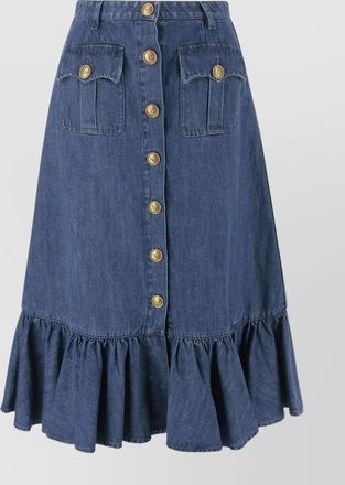 Valentino Garavani denim a-line skirt