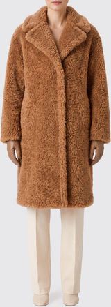 Herno Cappotto in ecopelliccia shearling al ginocchio con collo alto