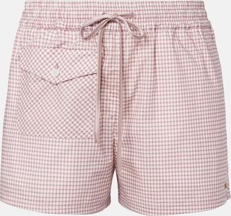 Valentino Shorts de algod&oacute;n a cuadros vichy con VLogo