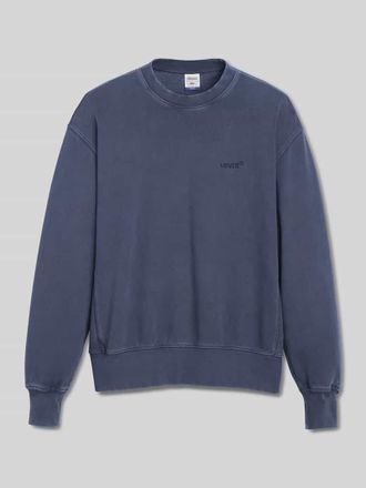 Levi's Relaxed Fit Sweatshirt aus Baumwoll-Mix in Jeansblau, Gr&ouml;&szlig;e XXL