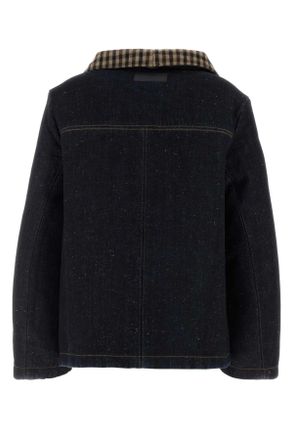Ganni Womens Denim Jacket Darkblue Giacche E Gilet