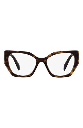 Prada 54mm Square Optical Glasses in Tortoise at Nordstrom