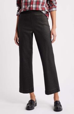 Frank & Eileen Westport Ankle Wide Leg Pants in Gold Glitter Black Wax at Nordstrom Rack, Size 14