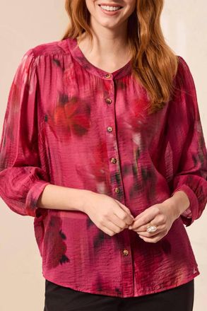 Tribal Womens Dolman Blouse In Mulberry