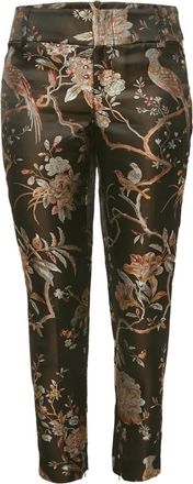 Alice & Olivia Broek met bloemen jacquard - Bruin