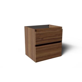 Saniclass Vita Badkamermeubelset - 60x60x46cm - 2 lades - greeploos - topblad - noten