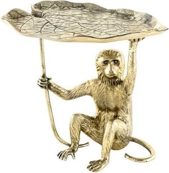 Global Interiors Design Beistelltisch Wildlife Monkey Gold, ø 55 x 55 cm