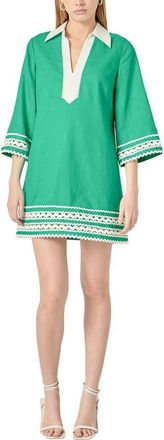 English Factory Colorblock Minidress in Green at Nordstrom, Size Small