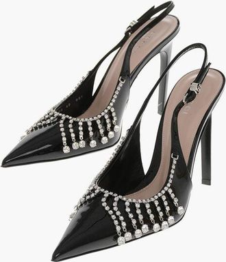 Gucci Patent Slingback Pumps with Jewel Detail 11cm size 40