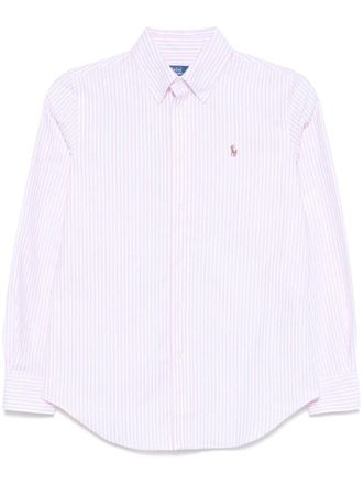 Polo Ralph Lauren striped shirt - women - Cotton - 10 - Pink