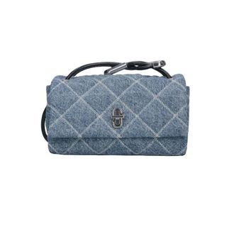 Marc Jacobs Cross Body Bags, female, Blue, ONE SIZE, Quilted Dual Chain Mini Shoulder Bag