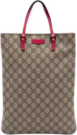 Gucci Pre-owned Tote Bag - Dames - Vintage Shopper - Beige - ONE Size - Leer - Vintage