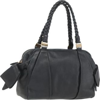 Ferragamo Pre-owned Handbags, female, Black, Size: ONE SIZE Pre-owned Leather Shoulder Bag