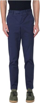 Pantaloni Torino Slim-fit Trousers, male, Blue, 2XL, Comfortable Cotton Straight Leg Trousers