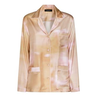 Fabiana Filippi Shirts, female, Multicolor, Size: XS Twill di seta stampato Gusto pigiama