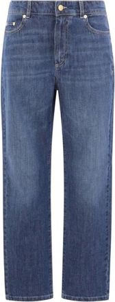 Max Mara Jeans, Dames, Blauw, 3Xs, Katoen, Straight Jeans