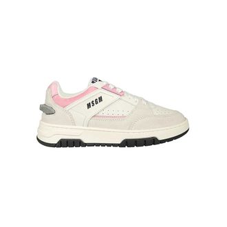 Msgm Sneakers, female, Multicolor, 2 UK, Low-top leather Trainers with round toeline