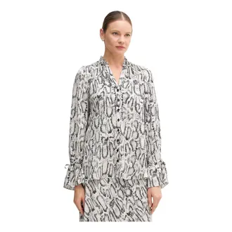 Marc Aurel Dames, Blouses & Shirts, Zwart, Maat: XL Viscose