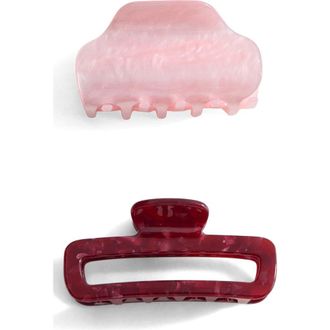 Mango Assorted 2-Pack Claw Clips in Red at Nordstrom