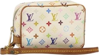 Louis Vuitton Pre-owned Canvas Pouch - Dames - Vintage Clutch - Wit - ONE Size - Vintage