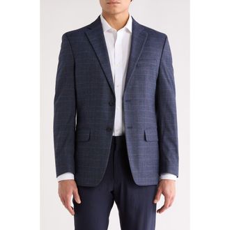 Tommy Hilfiger Plaid Blazer in Navy/pink at Nordstrom Rack, Size 40 Regular