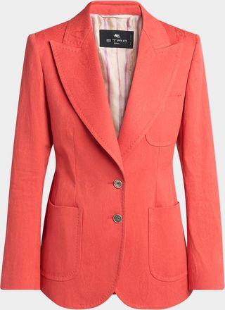 Etro Paisley Jacquard Single-Breasted Jacket