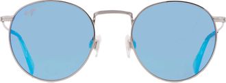 Maui Jim Pukaua Blue Hawaii Round Unisex Sunglasses B667-17B 50