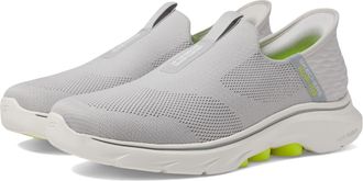 Skechers Mens Go Walk 7-Easy on 2 Sneaker, Grey/Yellow, 10.5 UK Wide