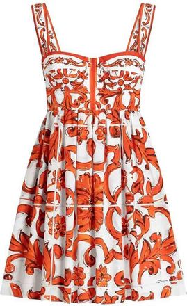 Dolce & Gabbana Maiolica Print Mini Dress