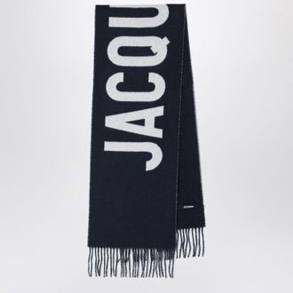 Jacquemus Navy Scarf With Logo