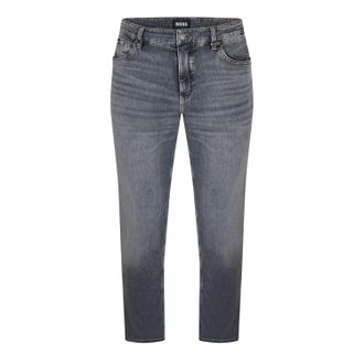 HUGO BOSS Heren Maine Denim Mid Rise Slim Jeans (Donkergrijs)