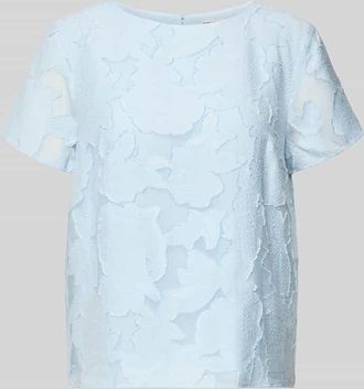 More & More More & More Blusenshirt aus Viskose-Mix mit Strukturmuster in Hellblau, Gr&ouml;&szlig;e 38