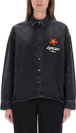 Kenzo Workwear Shirt With Kenzo X Futura 2000 Embroidery-Donna