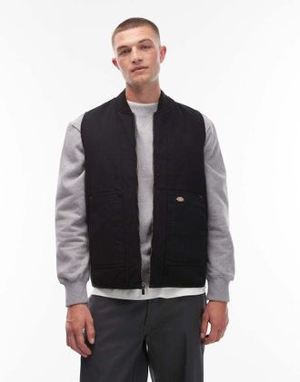 Dickies Gilet trapuntato in tela nero