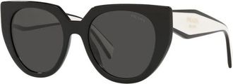 Prada Zonnebril - Dames - Zonnebrillen - Zwart - 52 MM - Accessoires