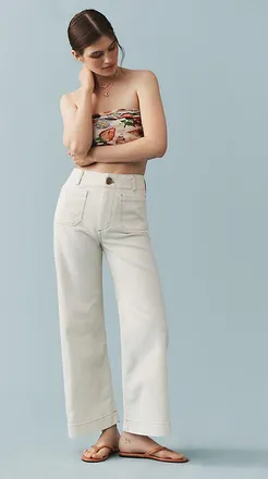 Maeve The Colette Full-Length Wide-Leg Jeans by Maeve