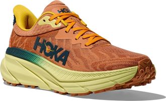 Hoka One One Trailrunningschuh HOKA ONE ONE Challenger 7, Herren, Gr. 42,5, terra cotta, yuzu, Synthetik, Textil, Schuhe Trailrunningschuh