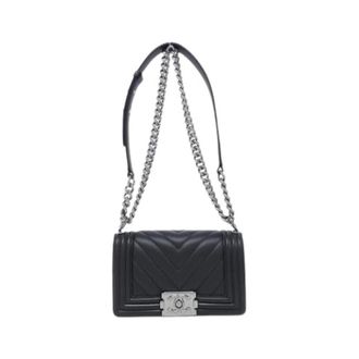 Chanel Pre-owned Vintage Schoudertas - Dames - Pre-owned - Zwart - Maat: ONE Size Leer