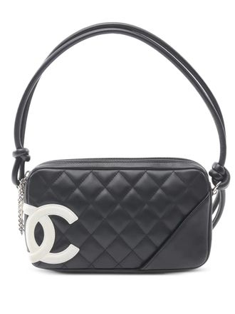 Chanel 2003-2004 Cambon Line gewatteerde leren schoudertas - Zwart
