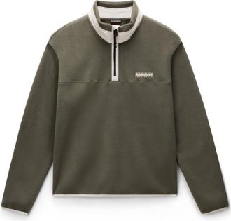 Napapijri T-Dergana Half Zip Fleecepullover für Herren | braun