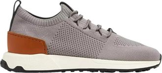 Tod's Grijze Mesh Sneakers Comfortabel Bruin Logo - Heren - Sneakers - Grijs - 41 EU - Schoenen