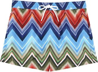 Missoni Vibrant Zigzag Drawstring Back Pocket Shorts