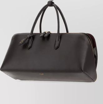 Alaia leather medium tote bag